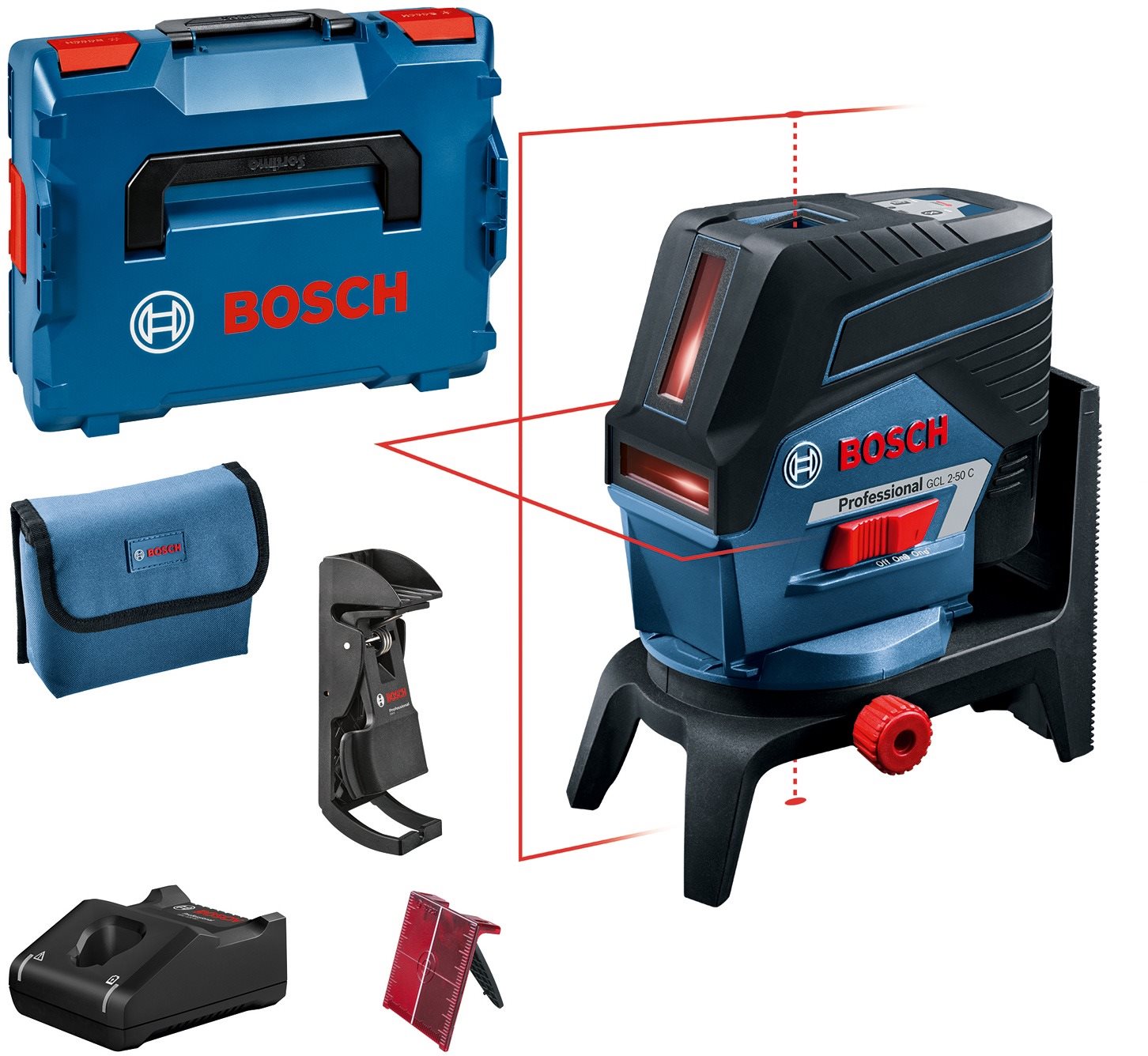 Bosch Professional GCL 2-50 C + RM 2 (L-boxx 136) 0.601.066.G03