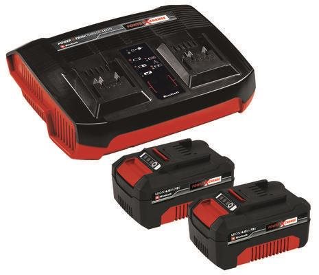 Einhell Starter Kit 2x 18V 4,0Ah & Twincharger