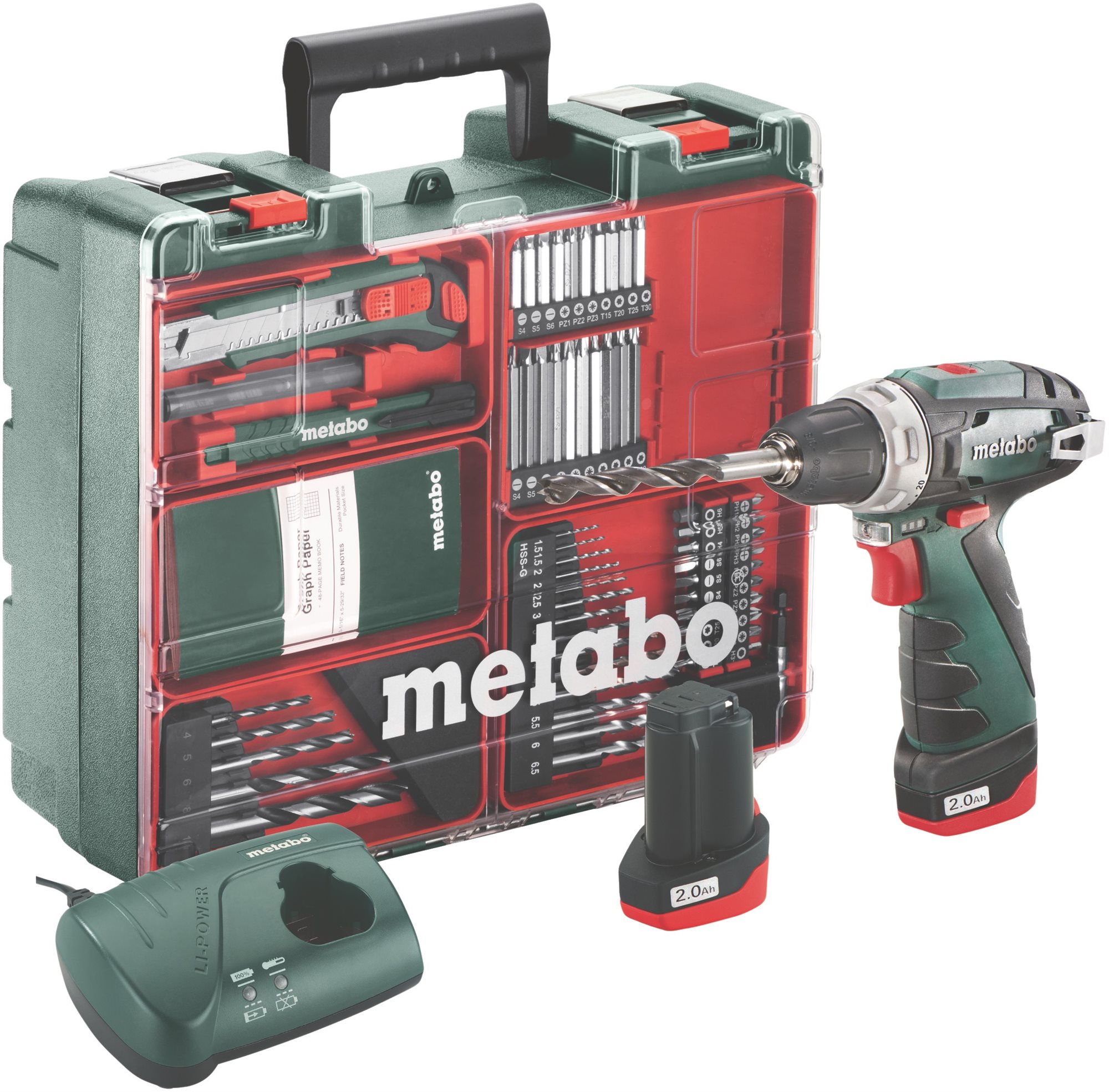 Metabo PowerMaxx BS Basic 12 V 2× 2 Ah - mobil műhely