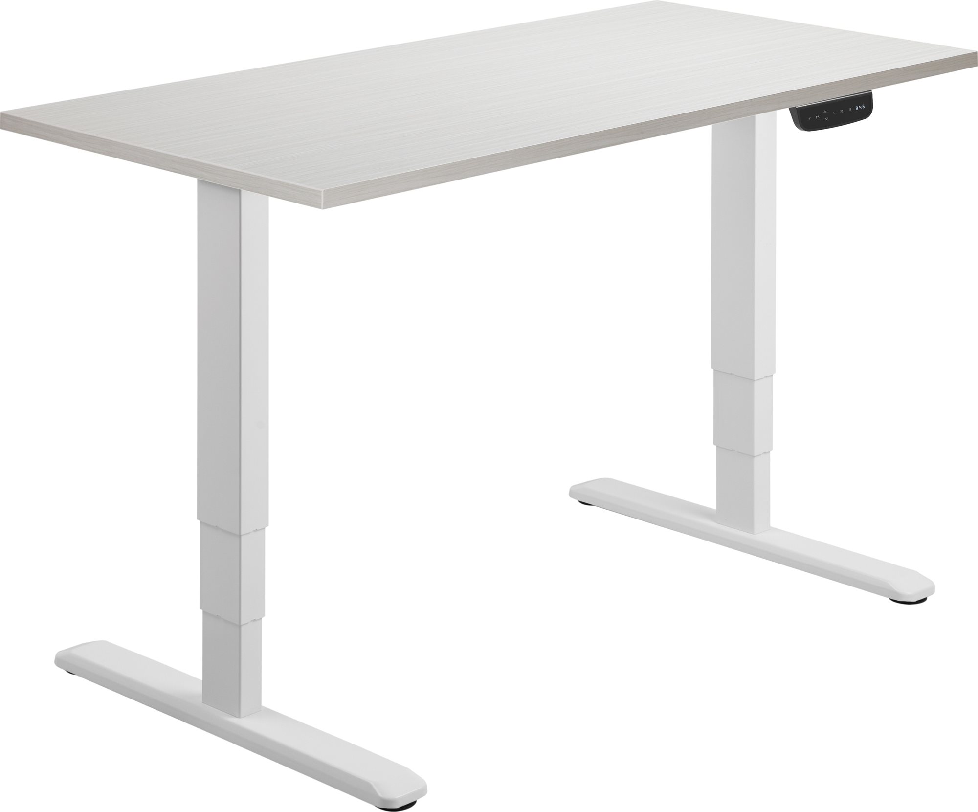 AlzaErgo Table ET1 NewGen fehér + TTE-01 140x80 cm fehér furnér asztallap