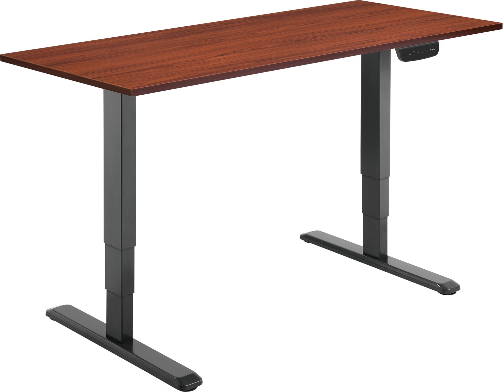 AlzaErgo Table ET1 NewGen fekete + TTE-01 140x80 cm barna furnér asztallap
