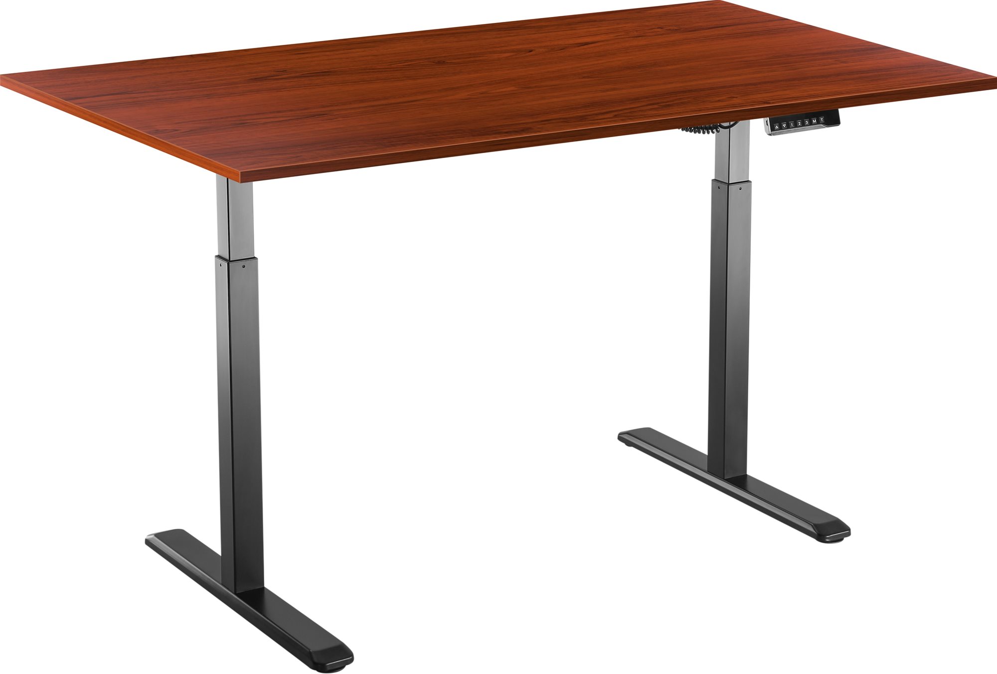 AlzaErgo Table ET2 fekete + TTE-01 140x80cm asztallap barna furnérral