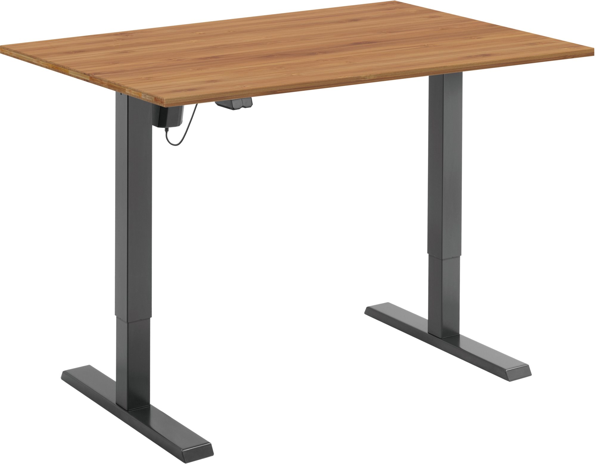 AlzaErgo Table ET2.1 fekete + lap TTE-01 140x80 cm bambusz