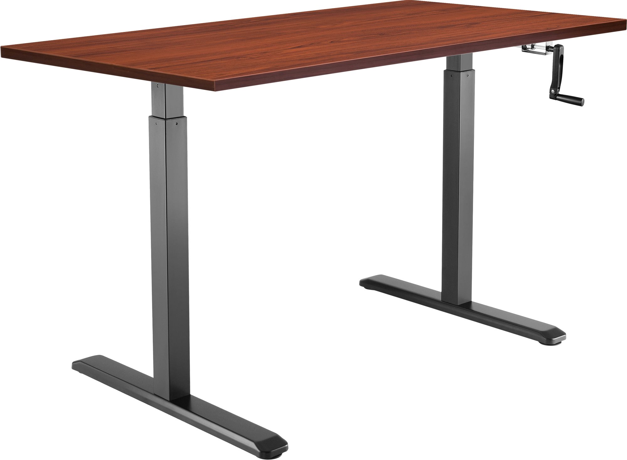 AlzaErgo Table ET3 fekete + TTE-01 140x80 cm, barna furnér asztallap