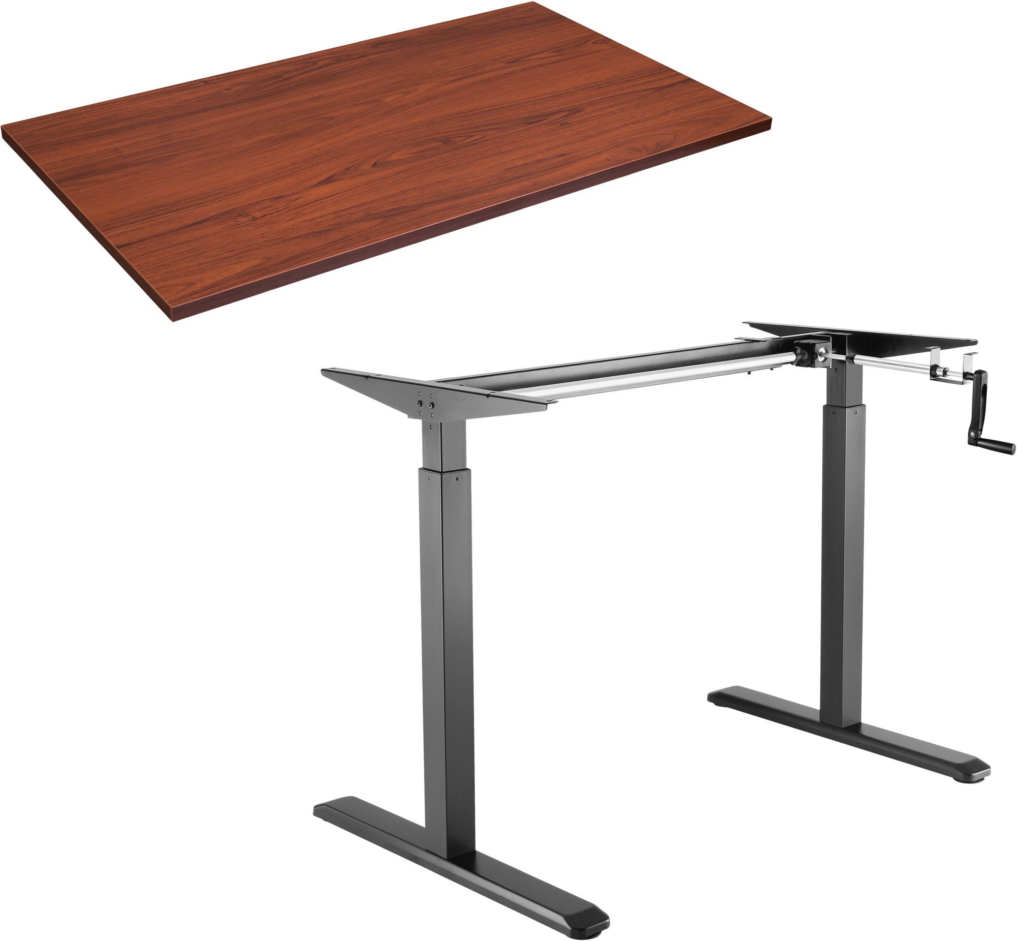 AlzaErgo Table ET3 fekete + TTE-12 120x80 cm barna furnér