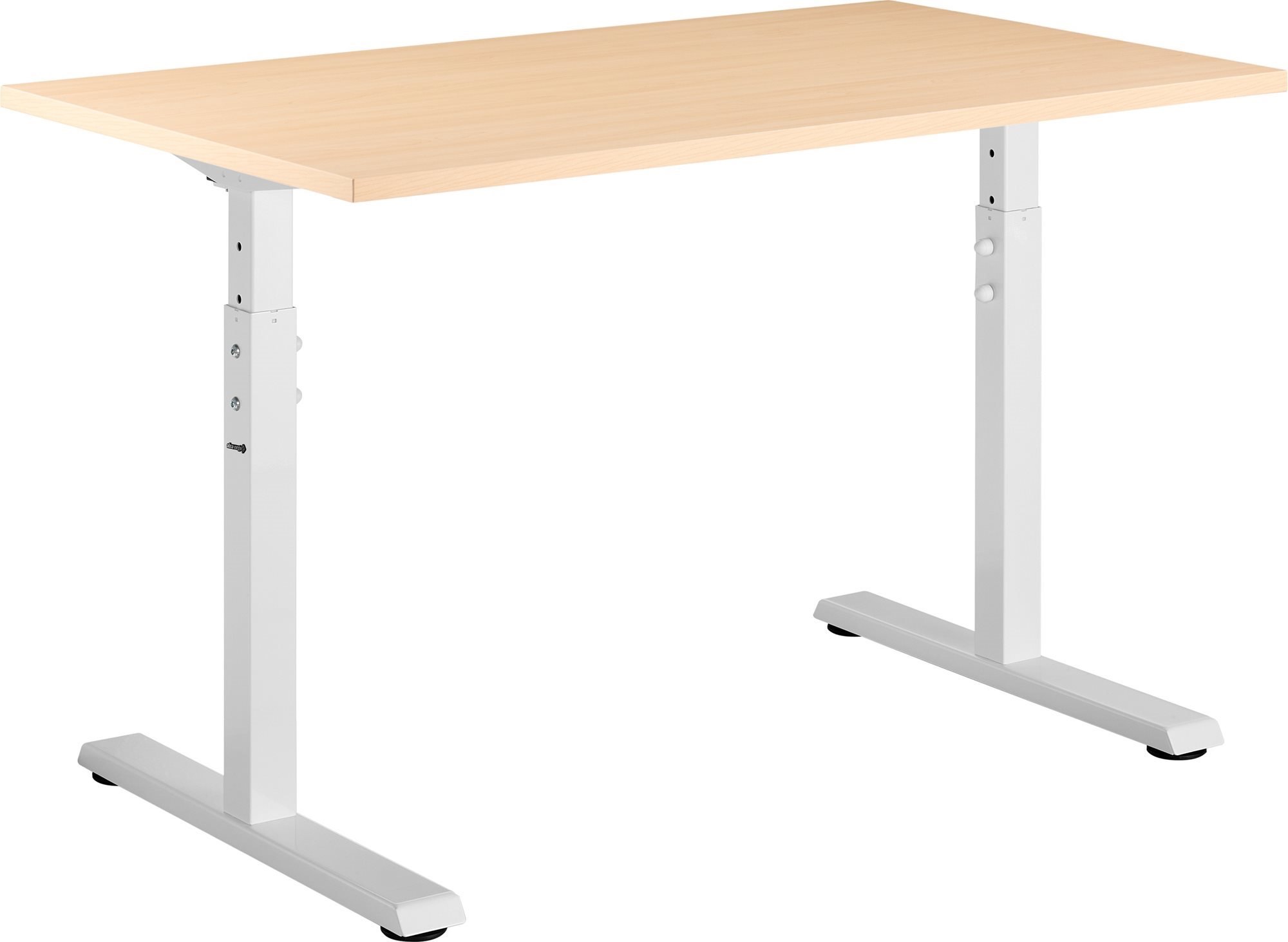 AlzaErgo Fixed Table FT1 fehér + TTE-12 120x80 cm íróasztal, laminált, nyír