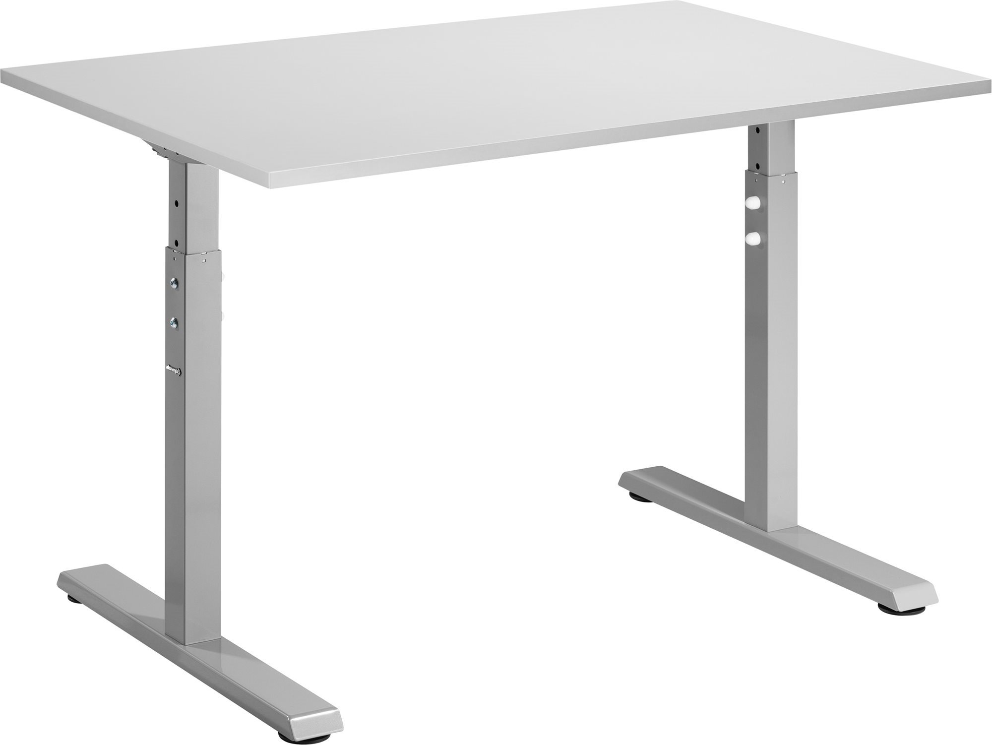 AlzaErgo Fixed Table FT1 szürke + TTE-12 120x80cm íróasztal, fehér laminált