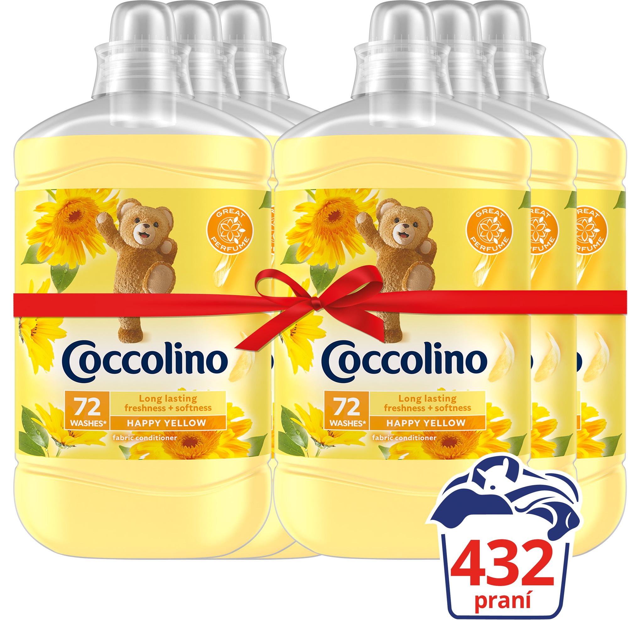 COCCOLINO Happy Yellow 6 × 1,8 l (432 mosás)