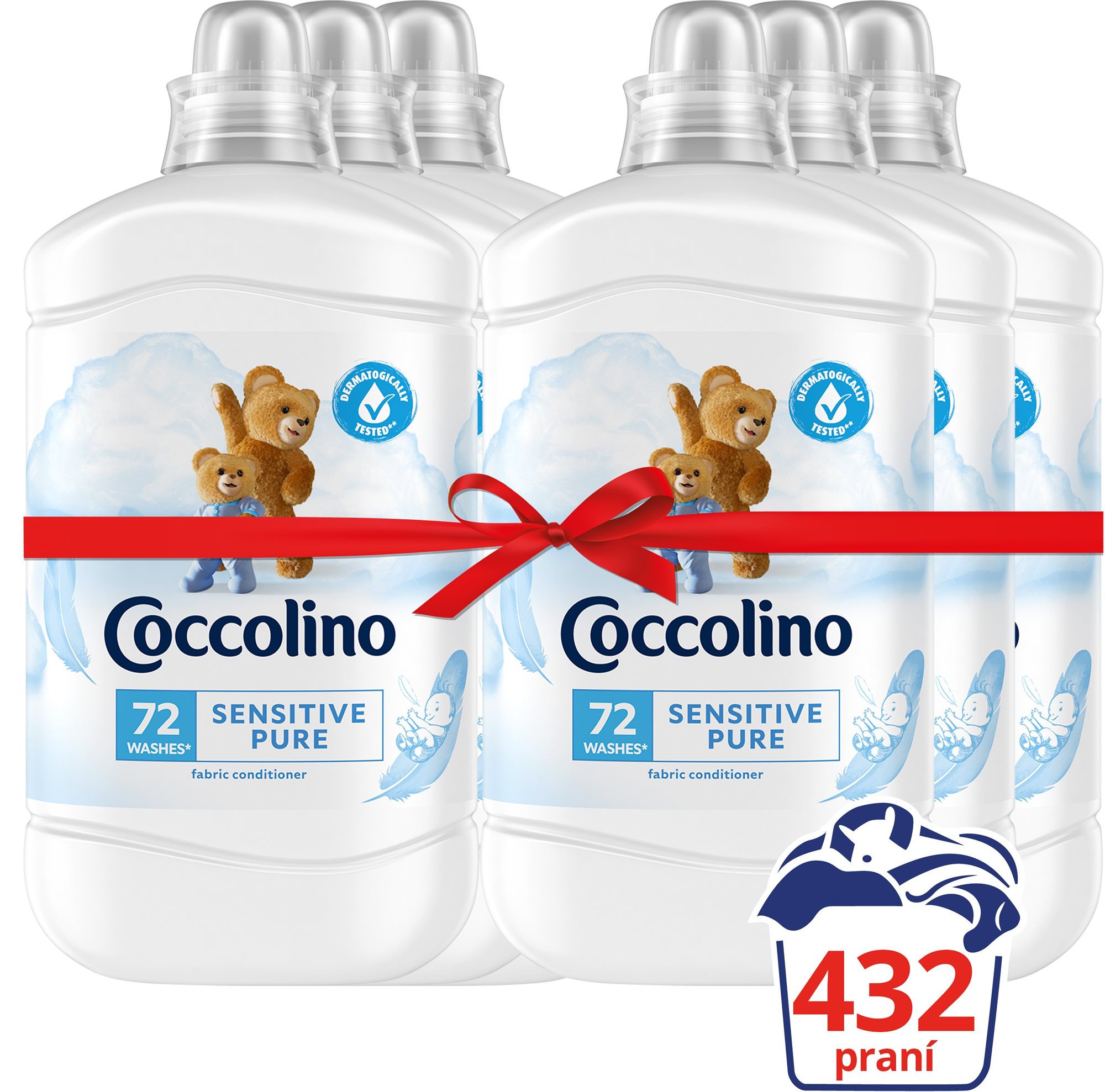COCCOLINO Sensitive 6 × 1,8 l (432 mosás)