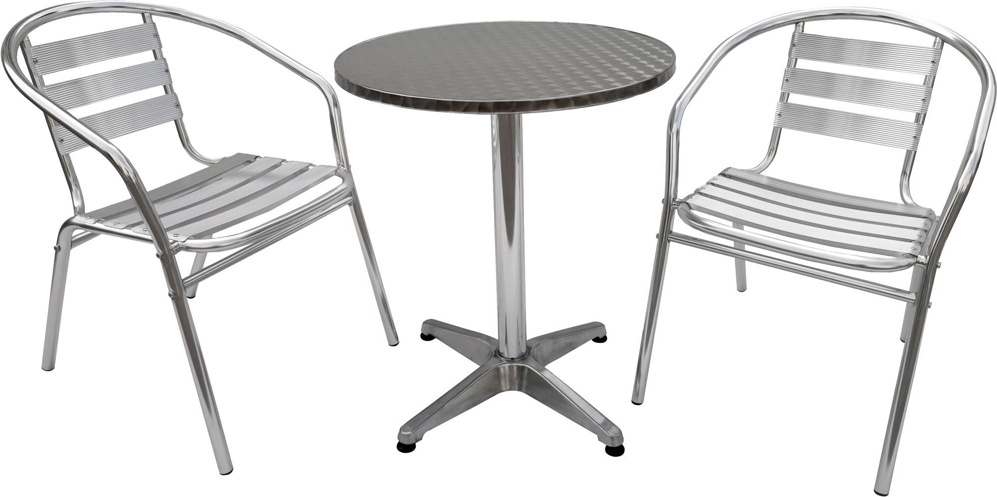 La Proromance Bistro Table 001 + 2 db Bistro Chair 001 Aluminium