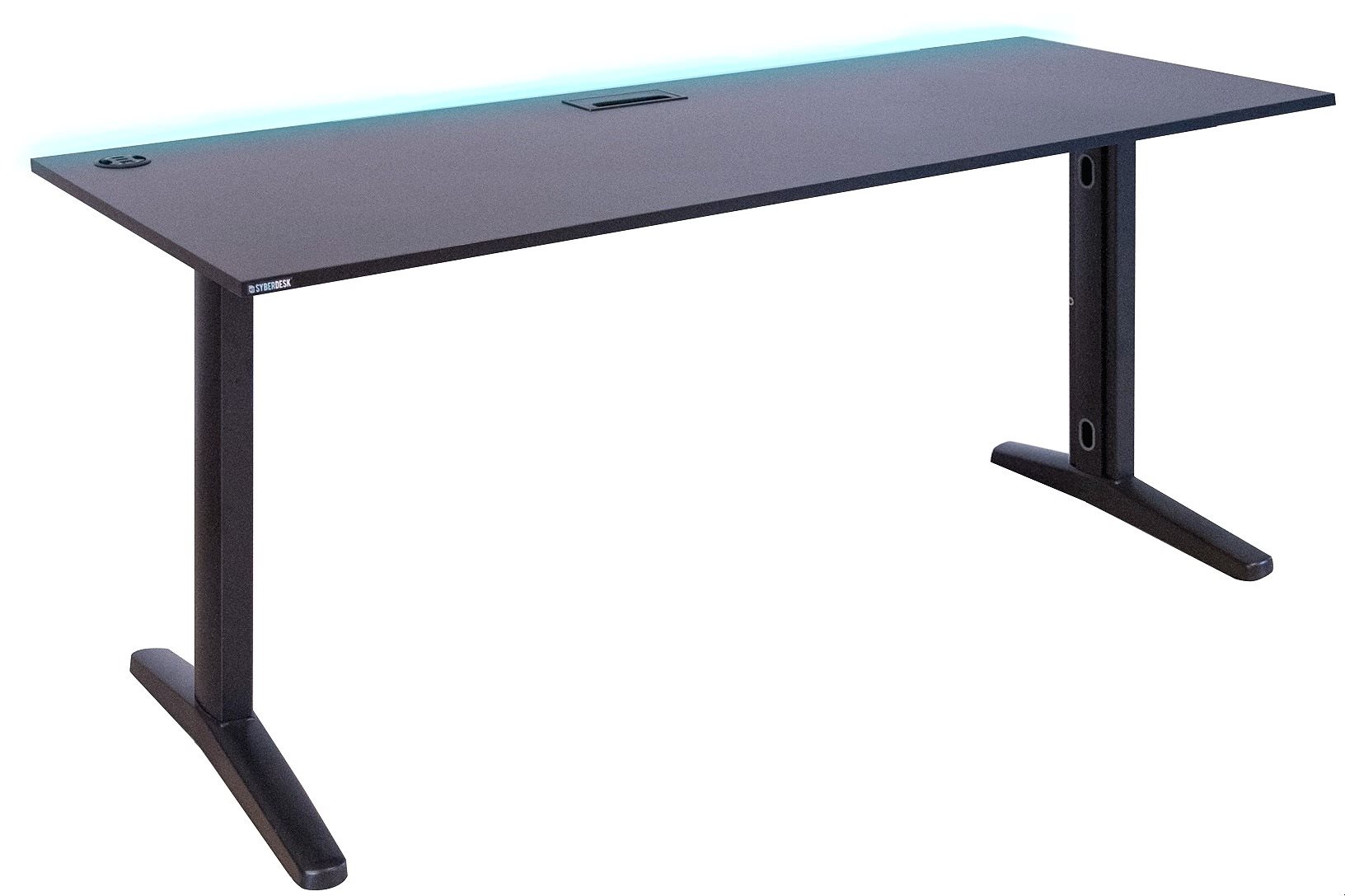 SYBERDESK ULTRA XXL, 165 x 68 x 74 - 75 cm, LED, Cable Organisation System, fekete