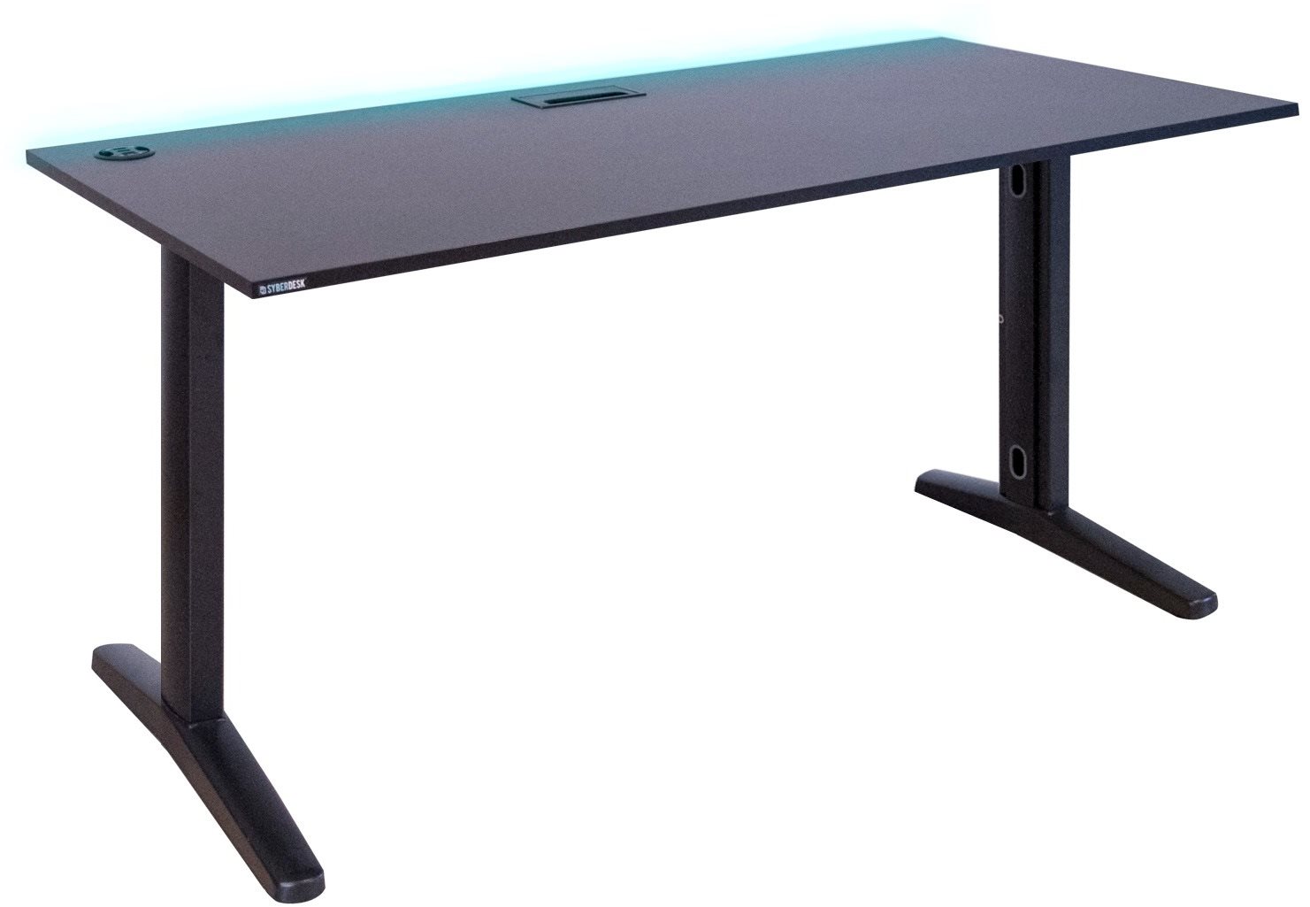 SYBERDESK ULTRA, 139 x 68 x 74-75 cm, LED, Cable Organisation System, fekete