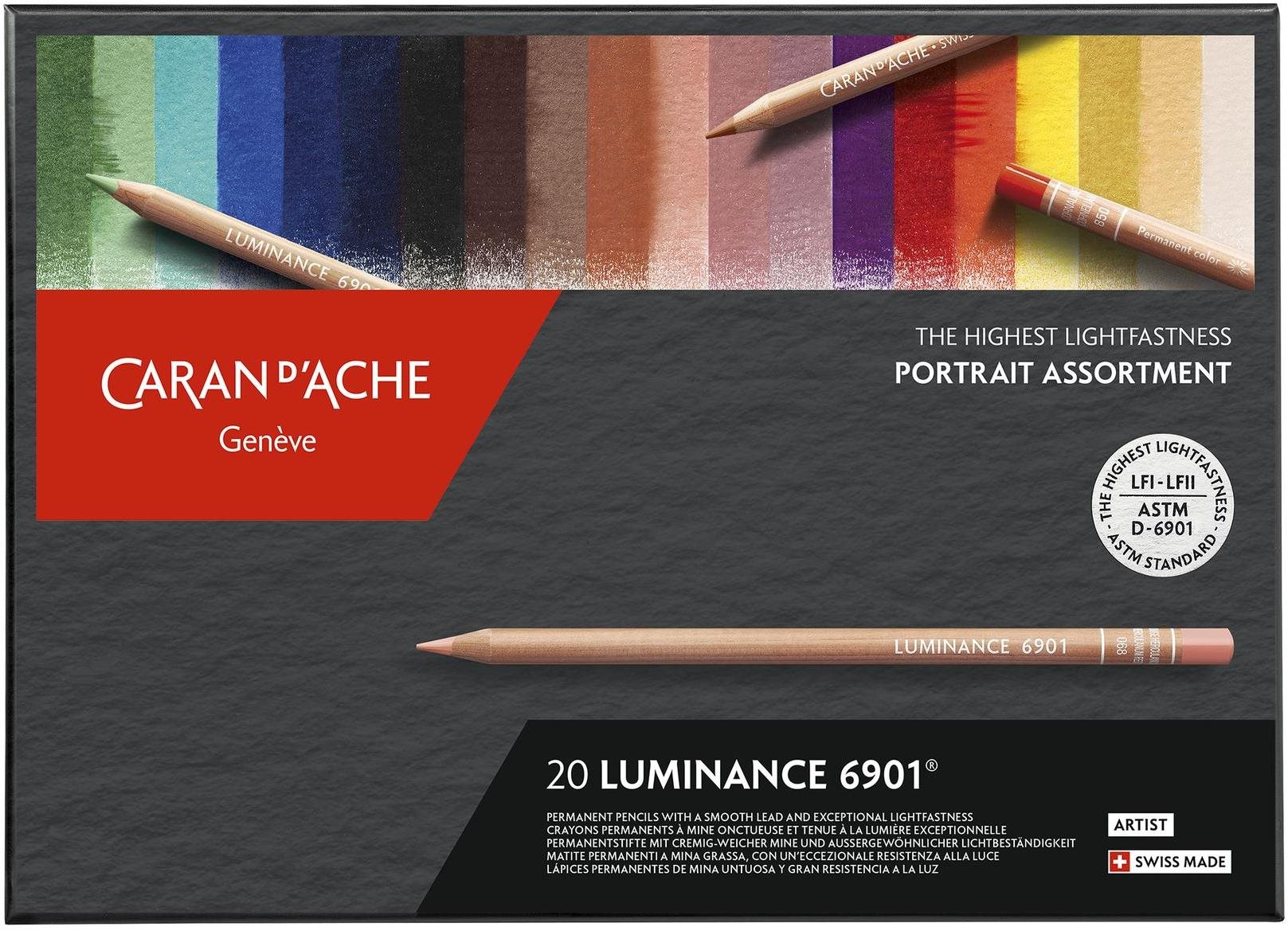 CARAN D'ACHE Luminance 6901 20 barev hodných pro portrét