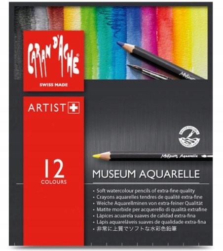 CARAN D'ACHE Museum Aquarelle 12 barev