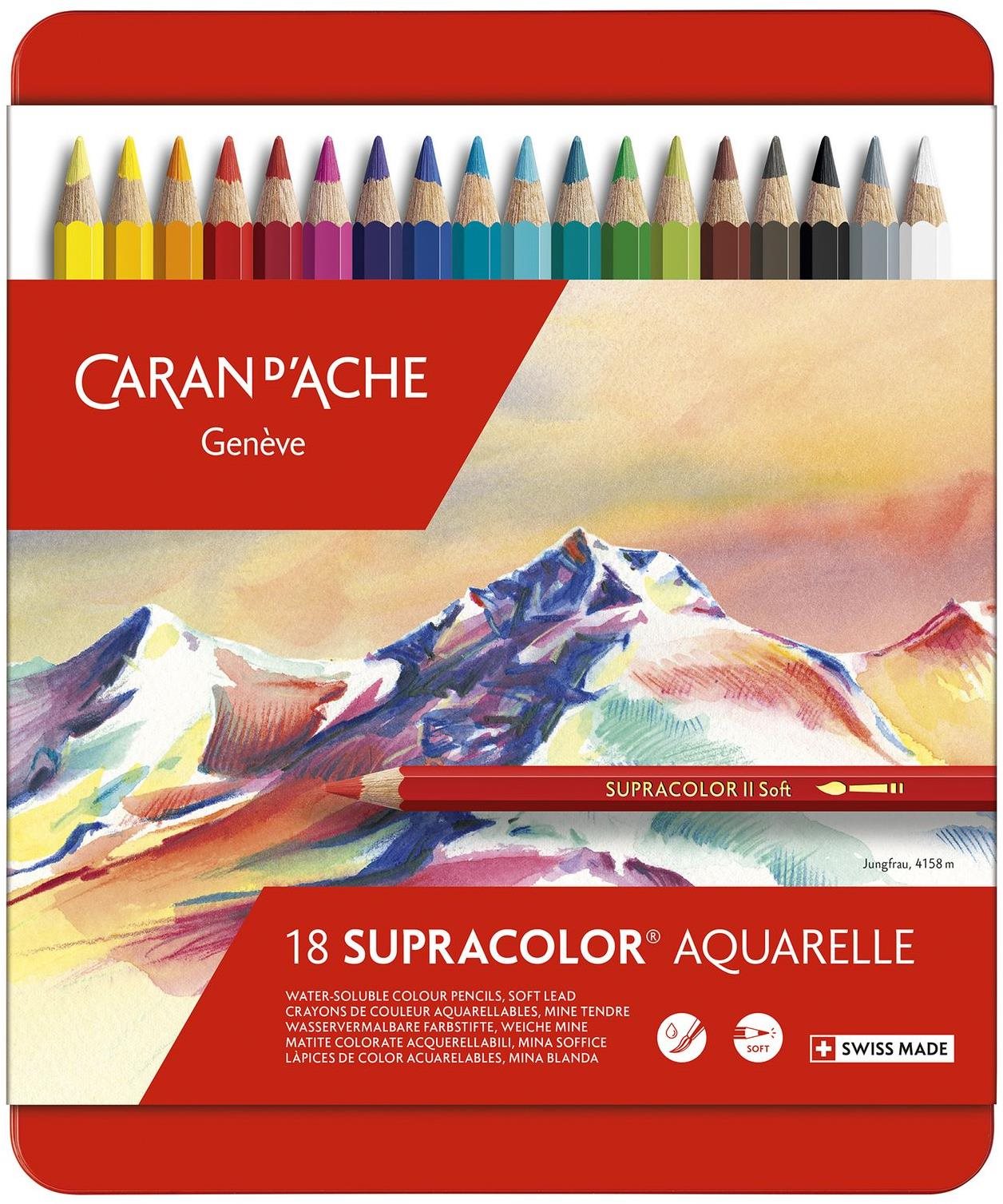 CARAN D'ACHE Supracolor Aquarelle 18 barev
