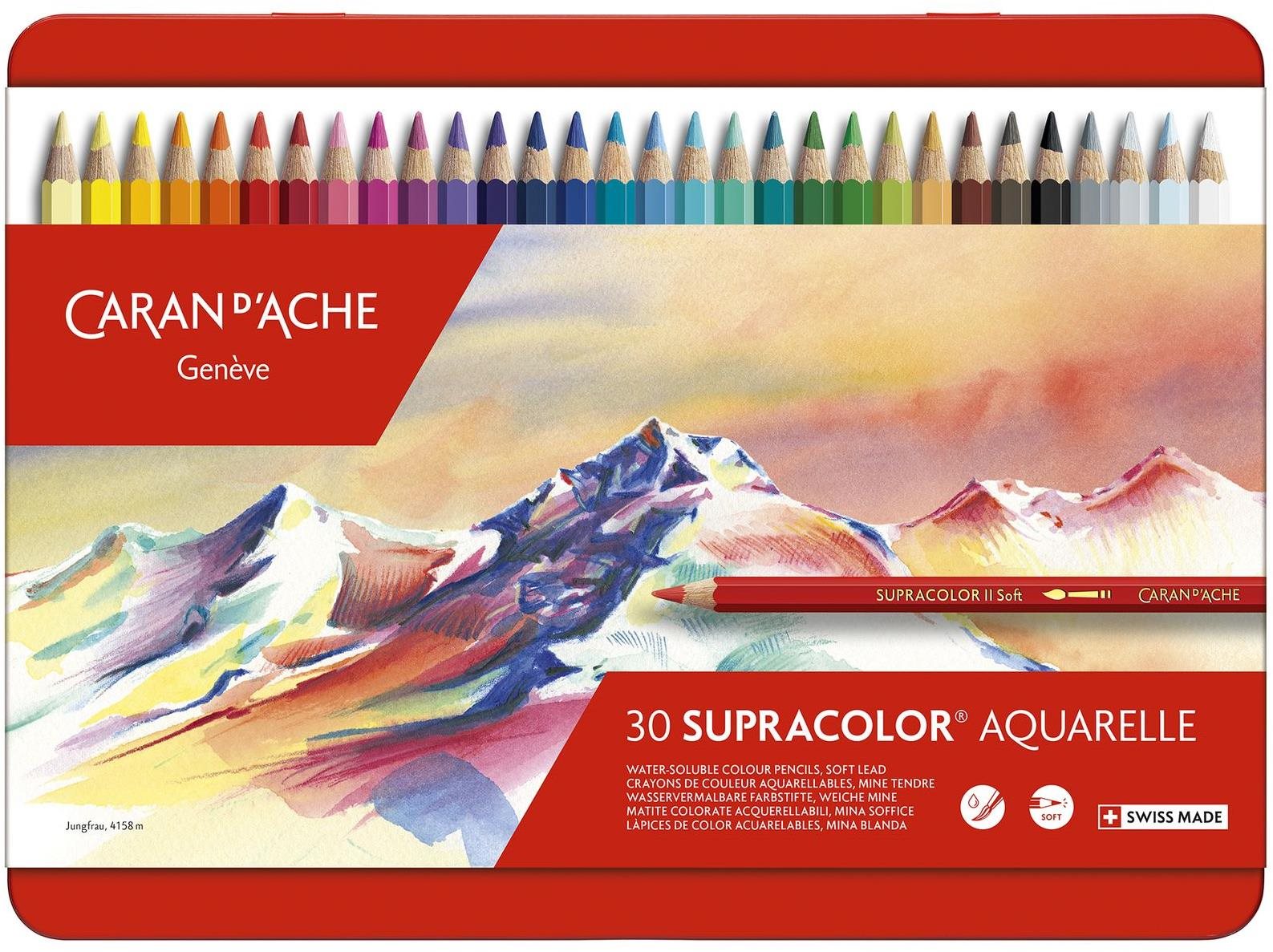 CARAN D'ACHE Supracolor Aquarelle 30 barev