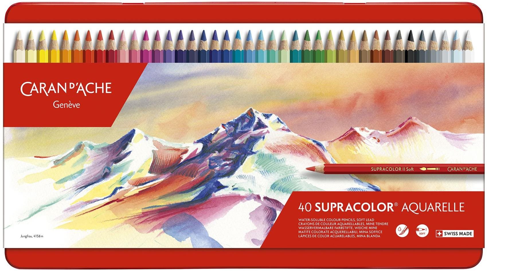 CARAN D'ACHE Supracolor Aquarelle 40 barev
