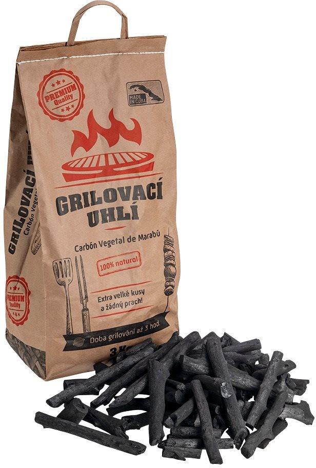 Grill szén Carbón Vegetal de Marabú grillszén 3 kg