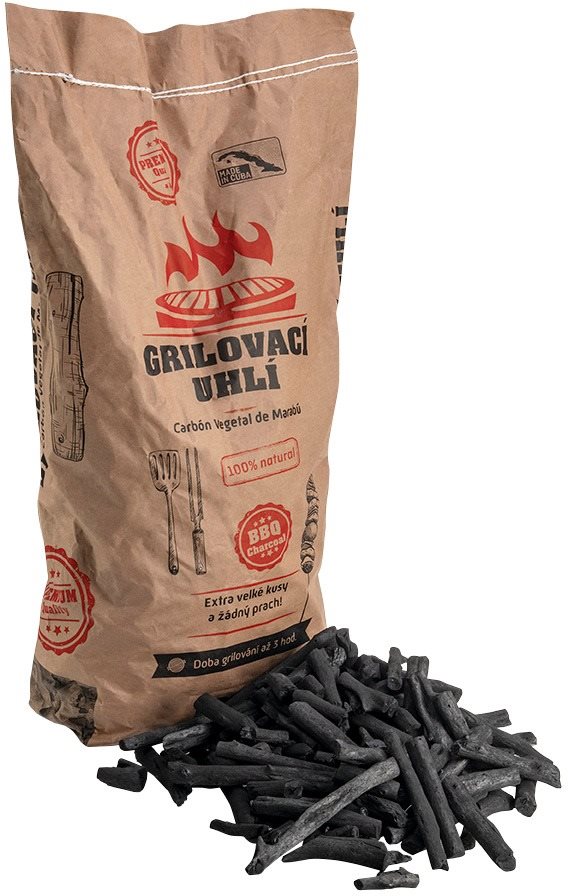Grill szén Carbón Vegetal de Marabú faszén 10 kg