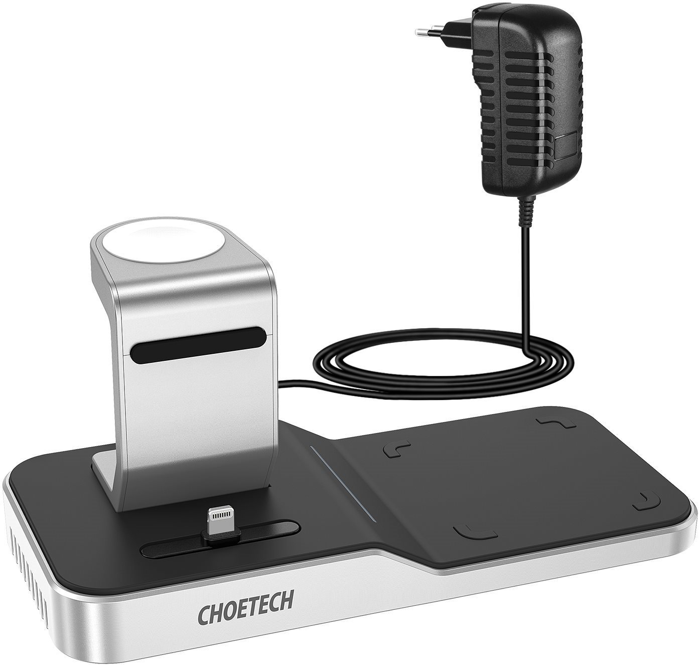 ChoeTech 4 in 1 MFi Wireless Charging Dock for iPhone + Apple Watch + AirPods
