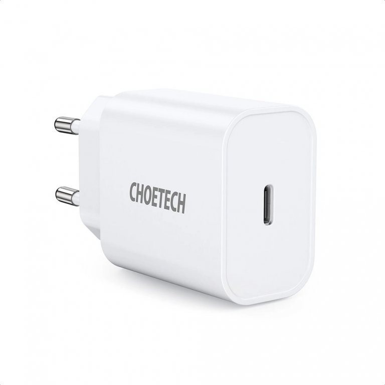 Töltő adapter Choetech PD20W type-c wall charger white