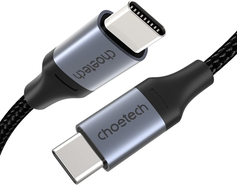 ChoeTech USB-C to USB-C braid Cable - PD, 60W, 1,2m