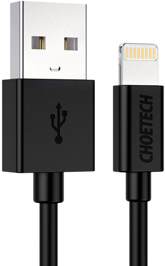 ChoeTech MFI Certified USB-A to Lightning 1.8m Cable Black