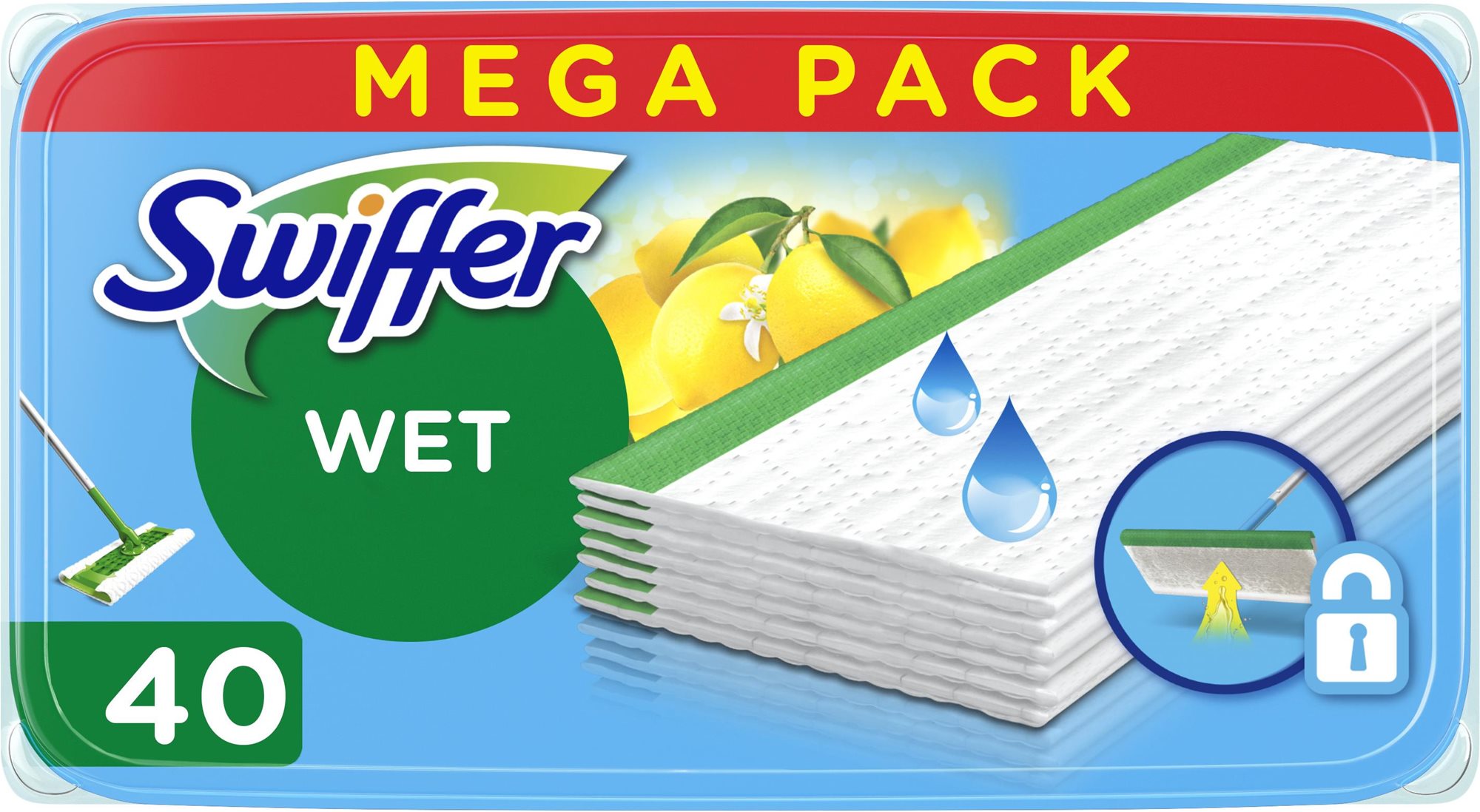 SWIFFER Sweeper Wet tisztítókendő 40 db