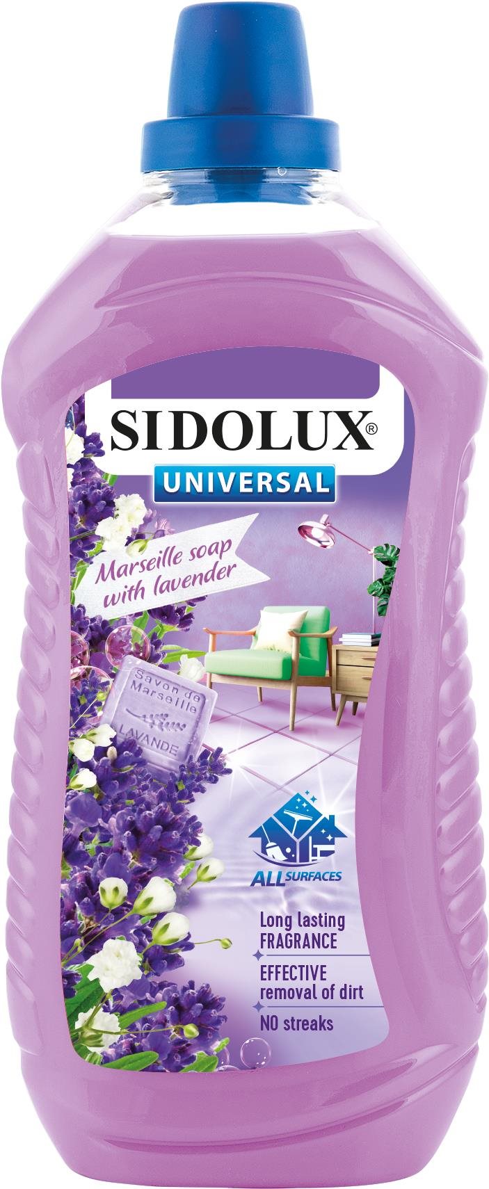 Padlótisztító SIDOLUX Universal Soda Power Marseill Soap with Lavender 1 l