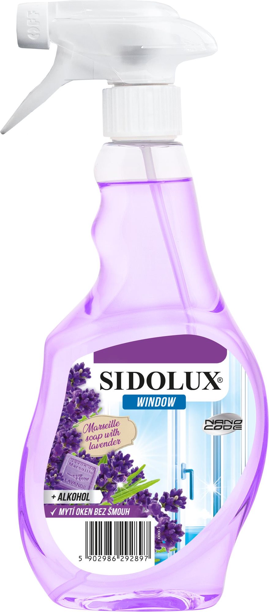 SIDOLUX Window Nano Code Marseill Soap with Lavender 500 ml