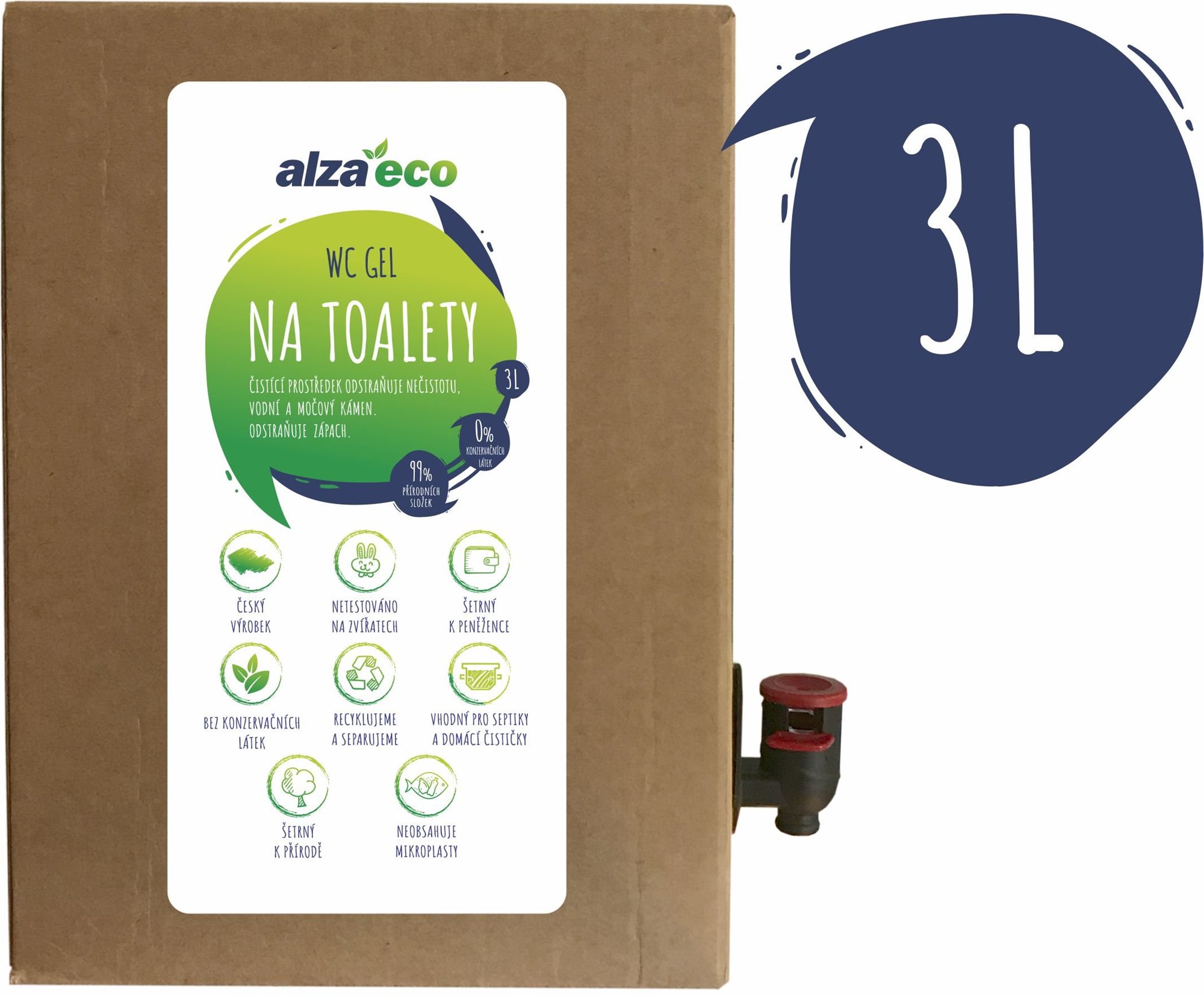 AlzaEco WC tisztítószer 3 liter