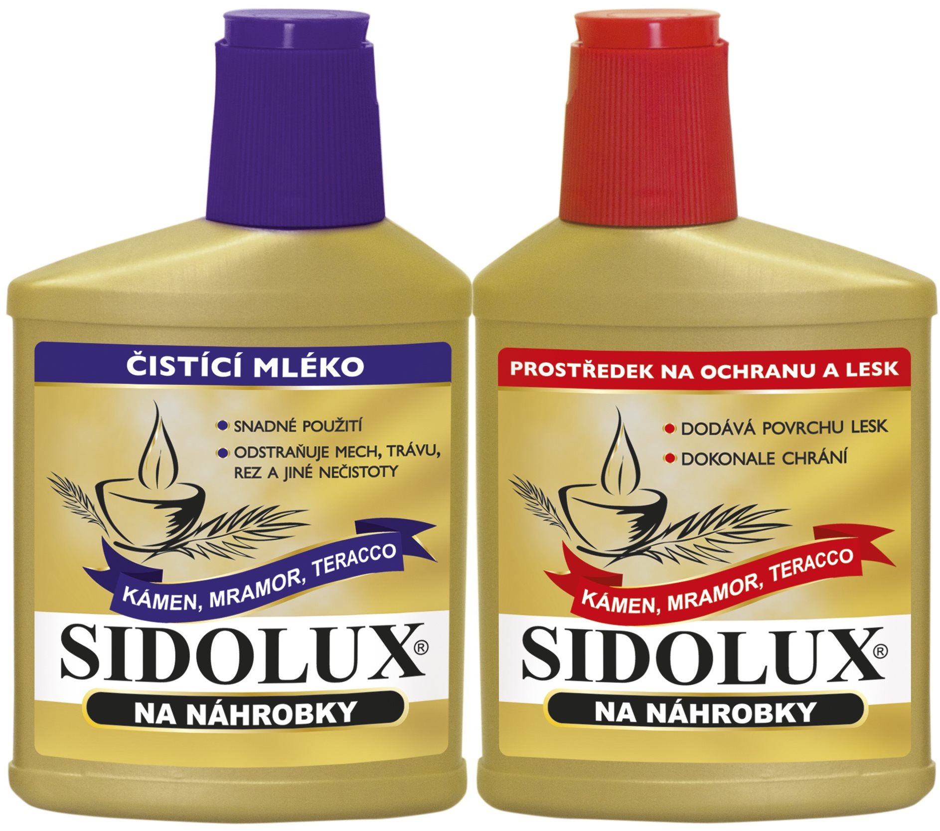 Sírkő tisztítószer SIDOLUX Duopack sírkövekre 330 + 250 ml