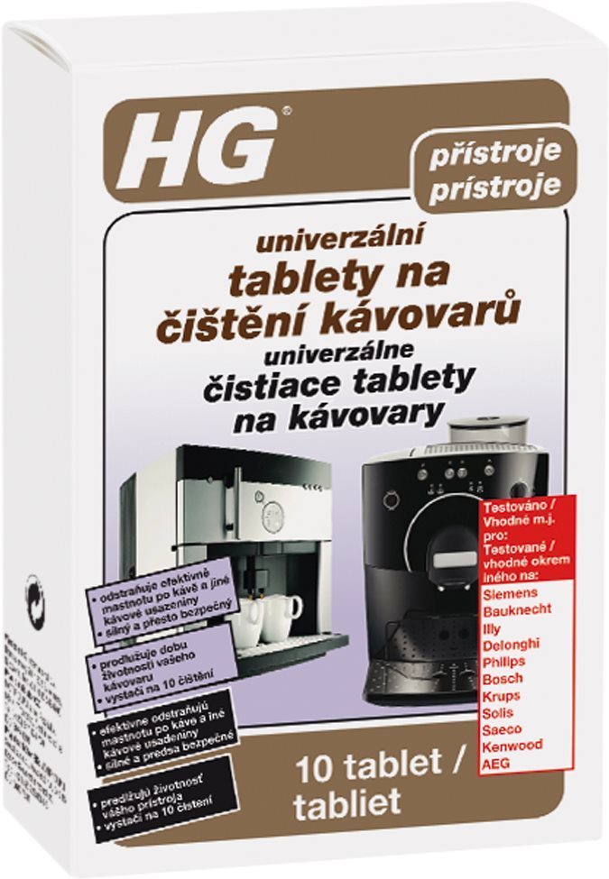 HG Univerzální tablety na čištění kávovarů 10 ks