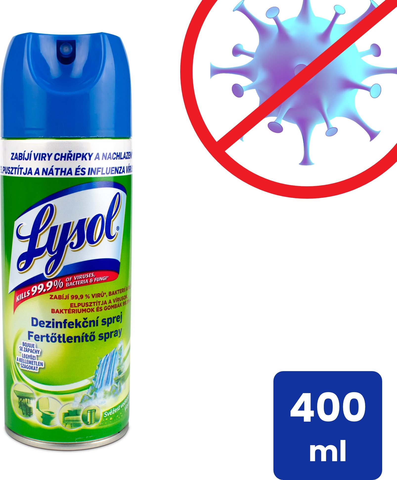 Lysol Fertotlenito Spray A Vizeses Frissessege 0 4 L Hypermall