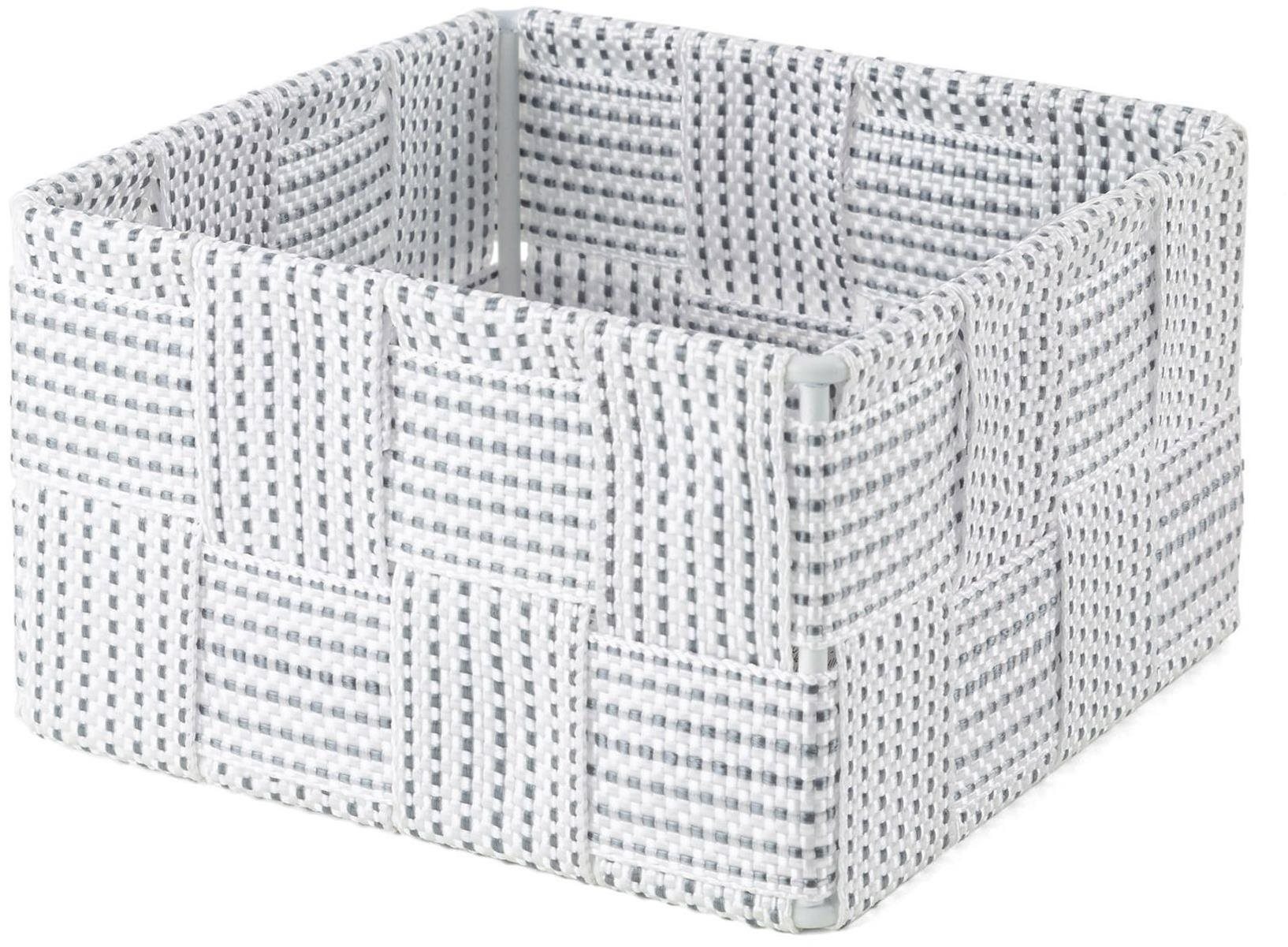 Compactor fiókrendszerező Toronto - kosár S, 12 x 12 x 7 cm, fehér-szürke
