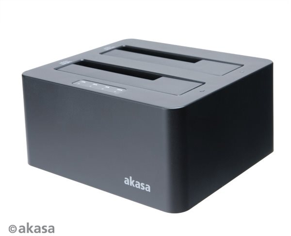 AKASA DuoDock X3, 2 x Kettős HDD/SSD slot USB 3.1 Gen 1 / AK-DK08U3-BKCM