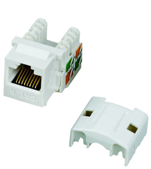 DATACOM RJ45 UTP CAT6 (DUAL) MINI fehér