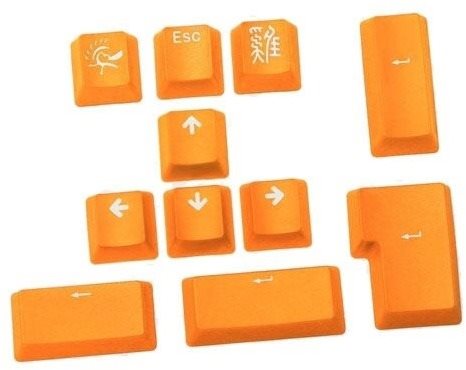Ducky PBT Double-Shot Keycap Set, narancssárga, 11 billentyű
