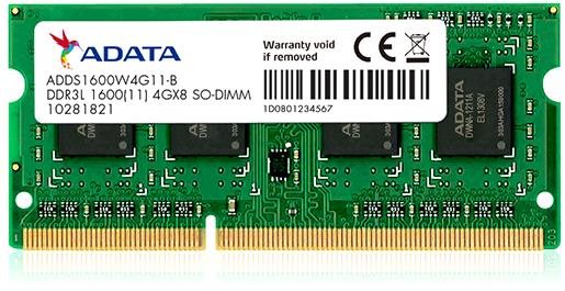 RAM memória ADATA SO-DIMM 8GB DDR3L 1600MHz CL11