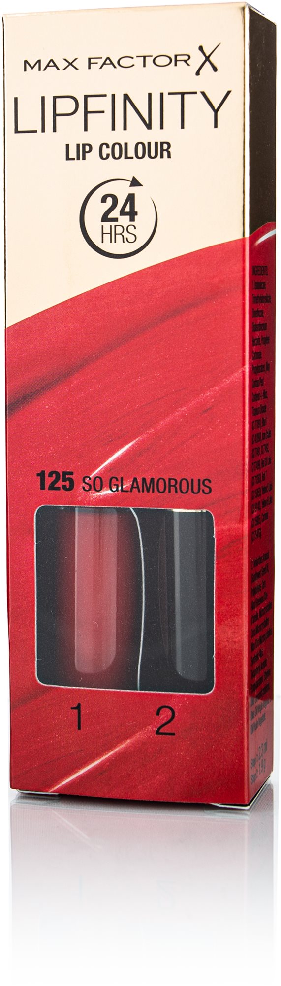 MAX FACTOR Lipfinity Lip Colour 125 So Glamorous 2,3 ml + Top Coat 1,9 g