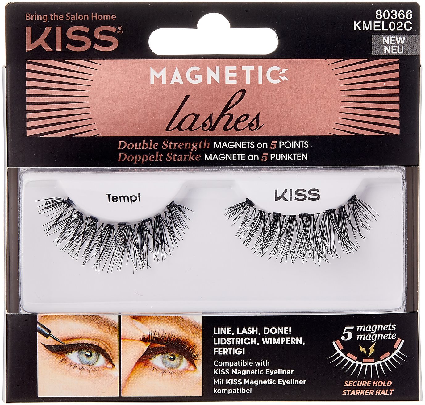 Ragasztható műszempilla KISS Magnetic Eyeliner Lash - 02