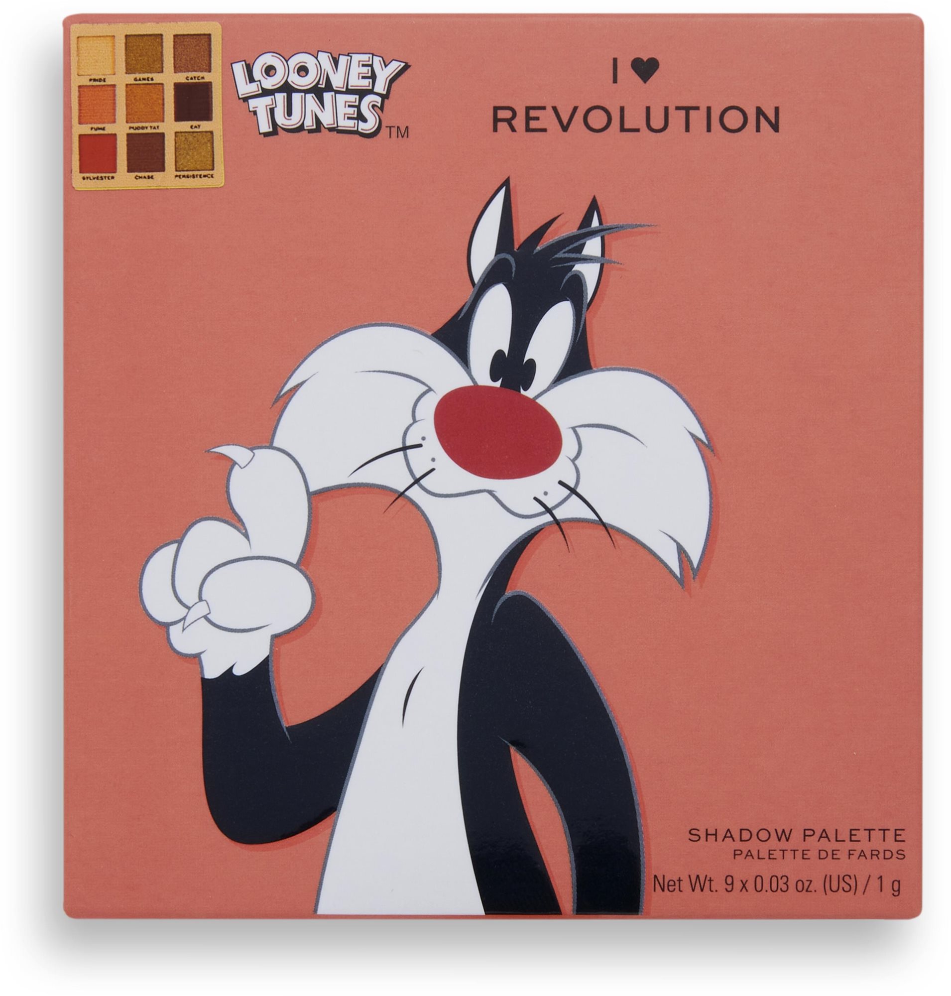 I HEART REVOLUTION Looney Tunes X Sylvester Mini Shadow Palette