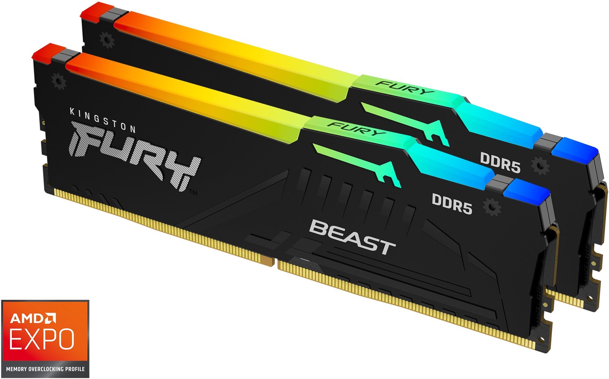 RAM memória Kingston FURY 32GB KIT DDR5 6000MHz CL36 Beast Black RGB EXPO
