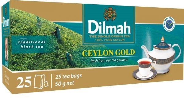 Tea Dilmah Ceylon Gold fekete tea 25x2 g
