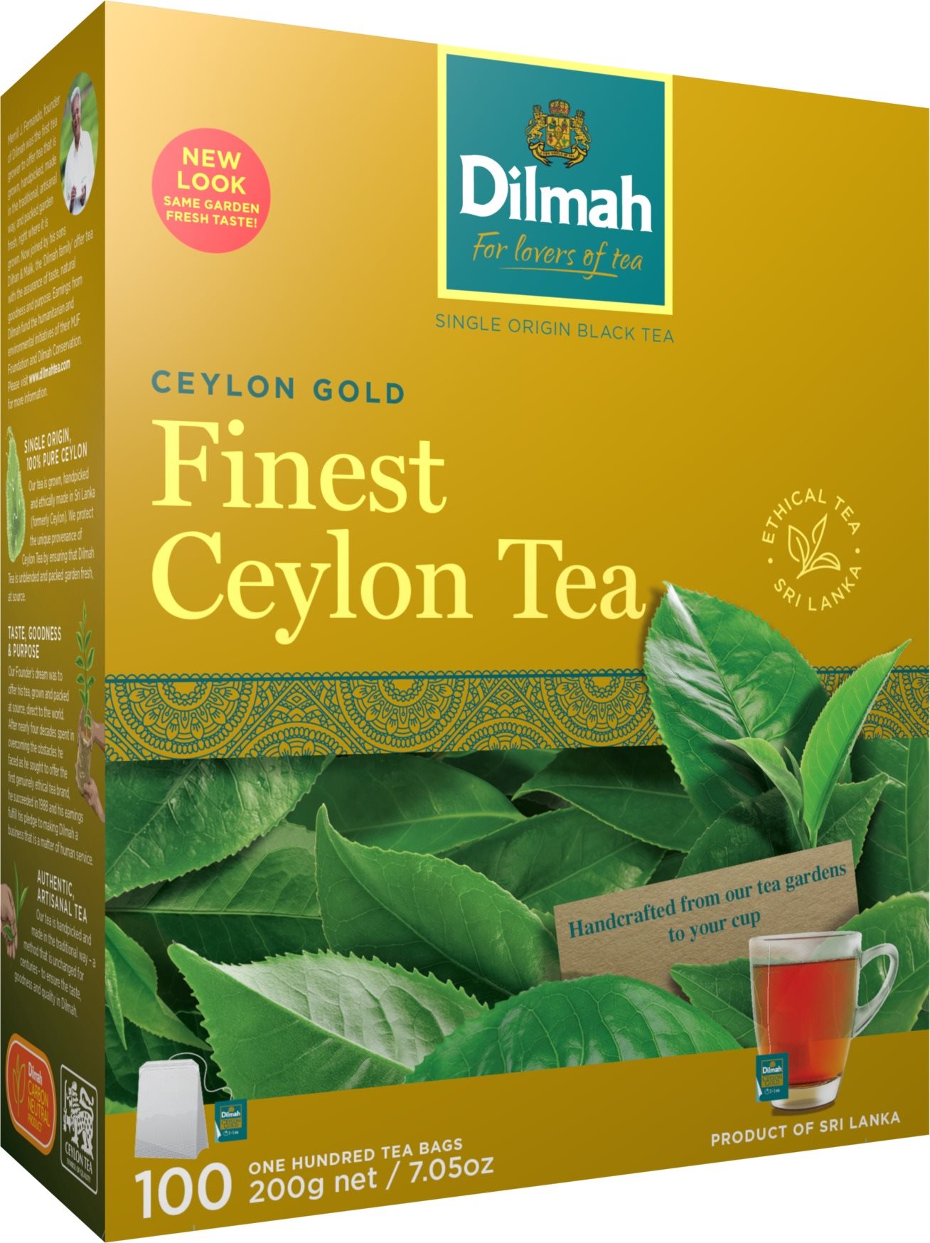 Tea Dilmah Ceylon Gold Fekete tea 100× 2 g