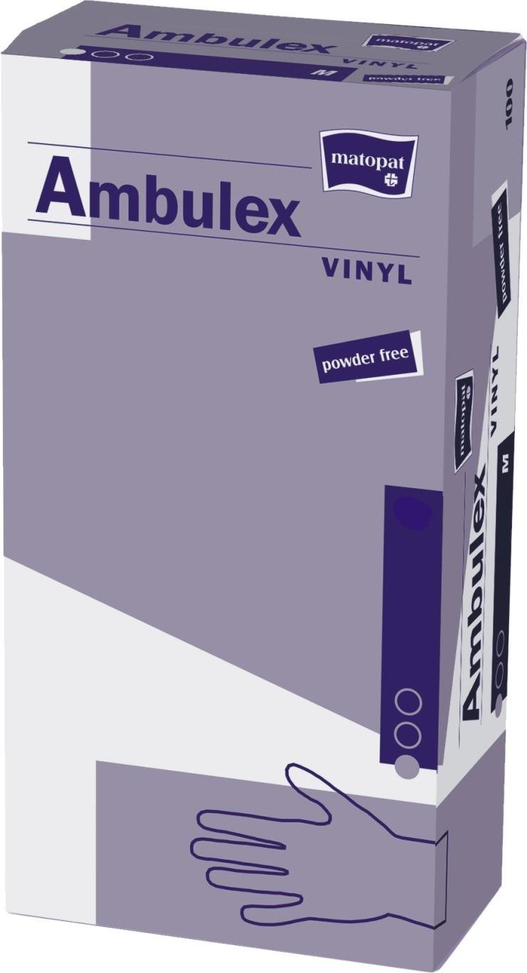 MATOPAT Ambulex vinylové nepudrované vel. S, 100 ks