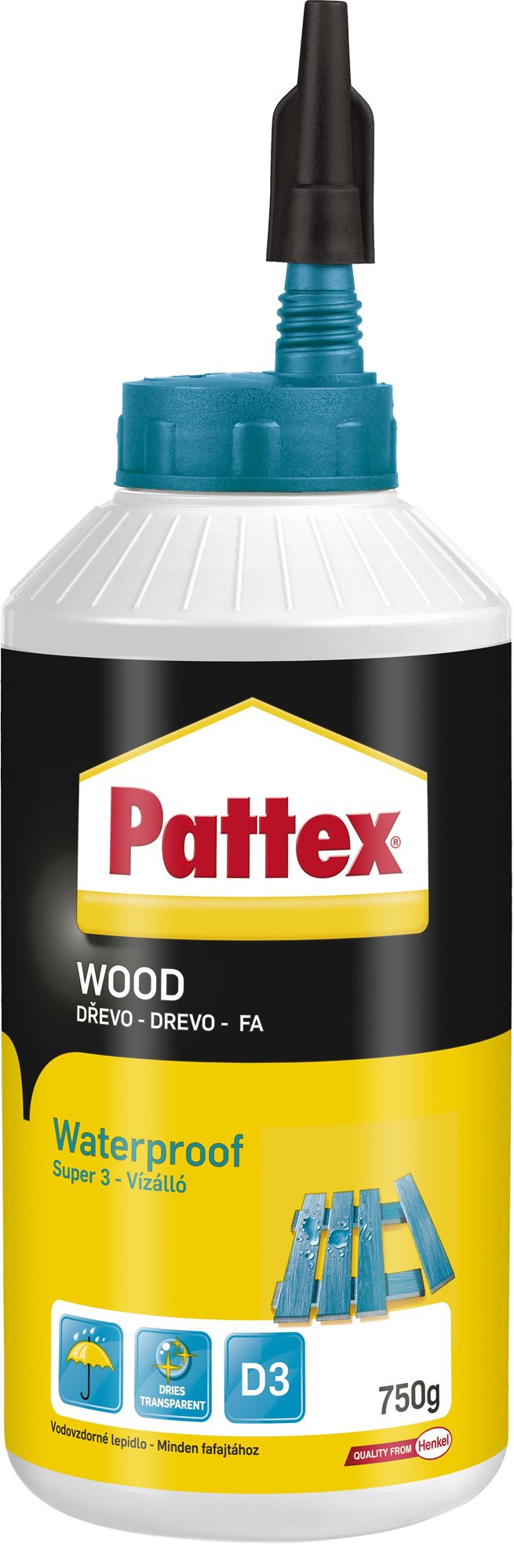 Ragasztó PATTEX Wood Super 3, 750 g