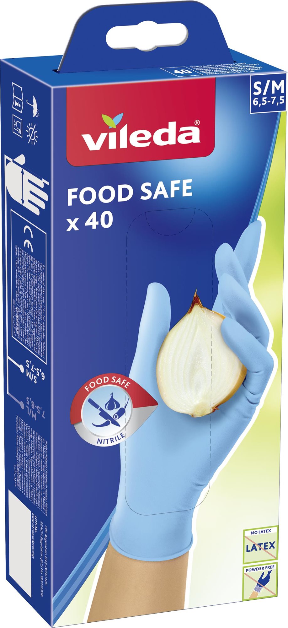 VILEDA Food Safe Kesztyű S/M 40 db