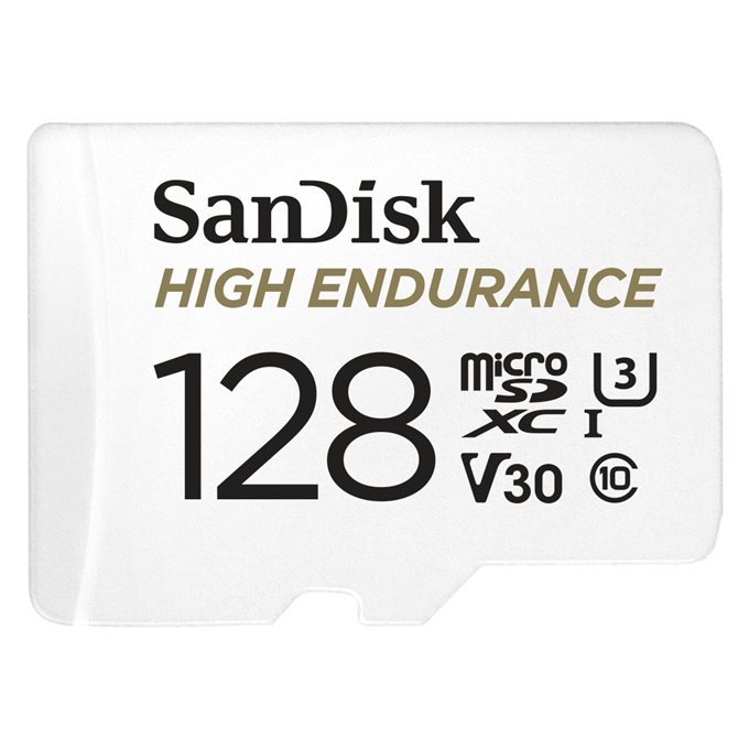 SanDisk microSDXC 128GB High Endurance Video U3 V30 + SD adapter