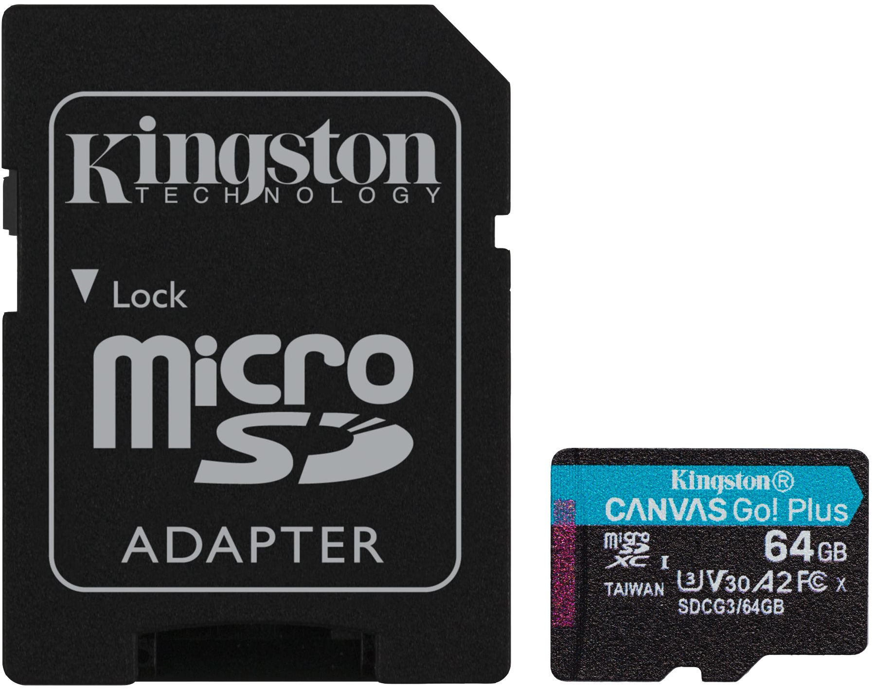 Kingston Canvas Go! Plus microSDXC 64GB + SD adapter